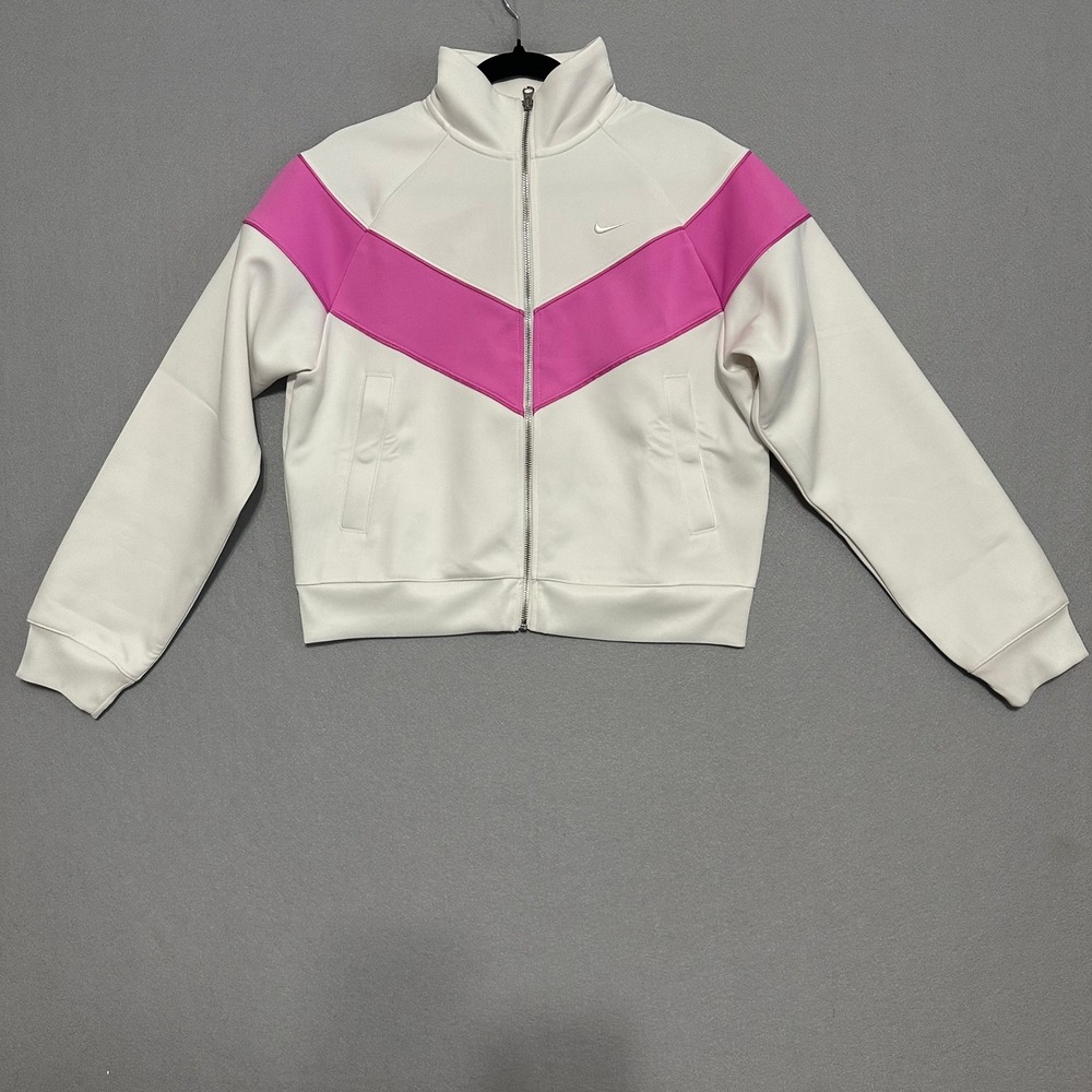 Nike Womens Windrunner Track Jacket White Pink HJ0975-133 Medium